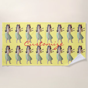 Hawaiian Hula Dancers Thunder_Cove Beach Towel