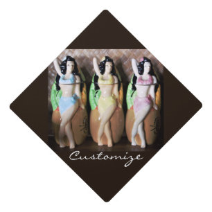 Hawaiian Hula Dancers Thunder_Cove Graduation Cap Topper