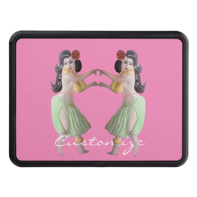 Hawaiian Hula Dancers Thunder_Cove Hitch Cover (Front)
