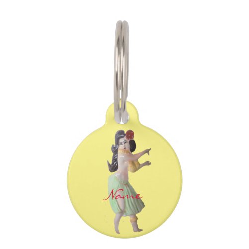 Hawaiian Hula Dancers Thunder_Cove Pet ID Tag