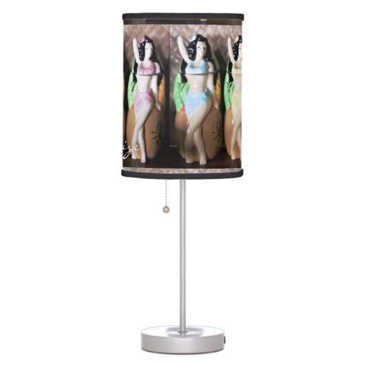 Hawaiian Hula Dancers Thunder_Cove Table Lamp (Right)