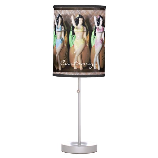 Hawaiian Hula Dancers Thunder_Cove Table Lamp (Front)