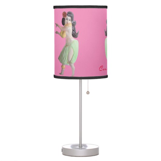 Hawaiian Hula Dancers Thunder_Cove Table Lamp (Left)