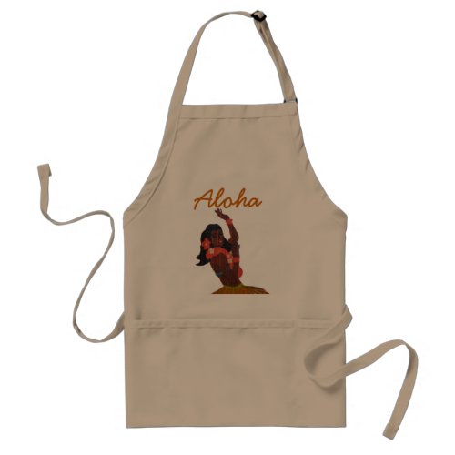 Hawaiian Hula Girl Dancer Adult Apron