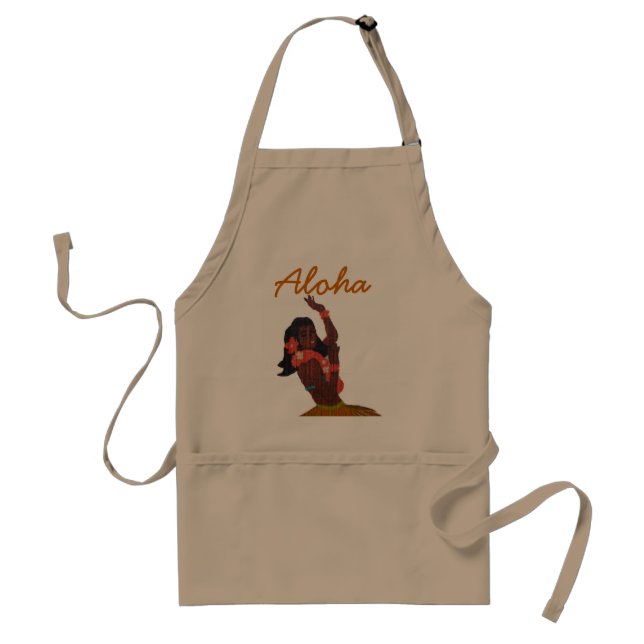 Hawaiian Hula Girl Dancer Adult Apron (Front)