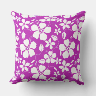 HAWAIIAN HULA (HIBISCUS) BERRY THROW PILLOW