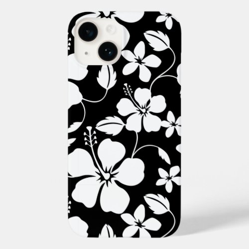 HAWAIIAN HULA HIBISCUS BLACK Case_Mate iPhone 14 CASE