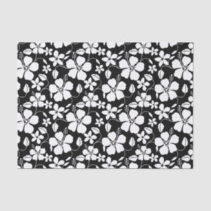 HAWAIIAN HULA (HIBISCUS) BLACK TISSUE PAPER