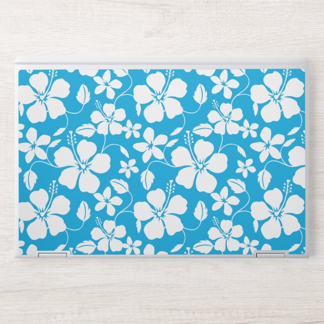 HAWAIIAN HULA (HIBISCUS) BLUE HP LAPTOP SKIN (Front)