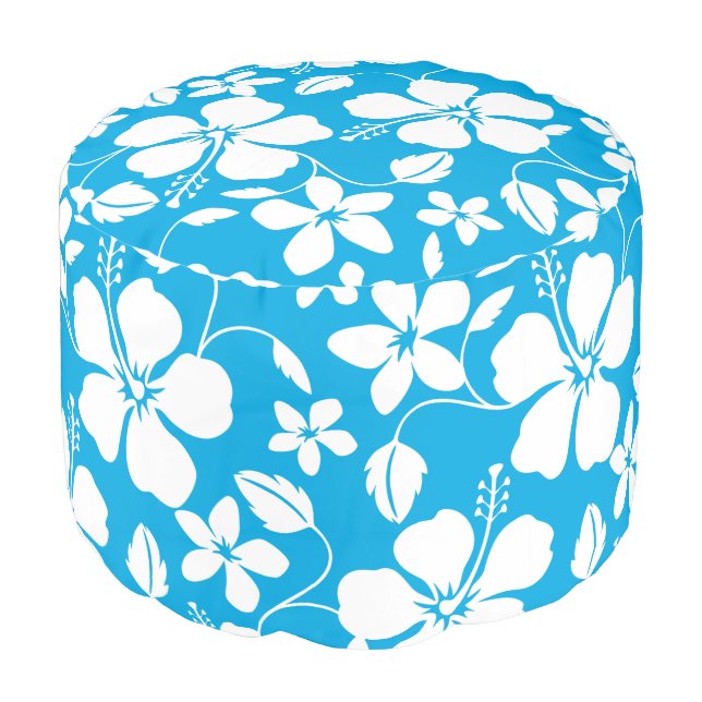 HAWAIIAN HULA (HIBISCUS) BLUE POUF (Angled Front)
