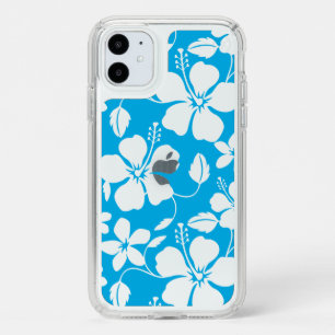 HAWAIIAN HULA (HIBISCUS) BLUE SPECK iPhone 11 CASE