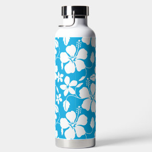 HAWAIIAN HULA (HIBISCUS) BLUE WATER BOTTLE