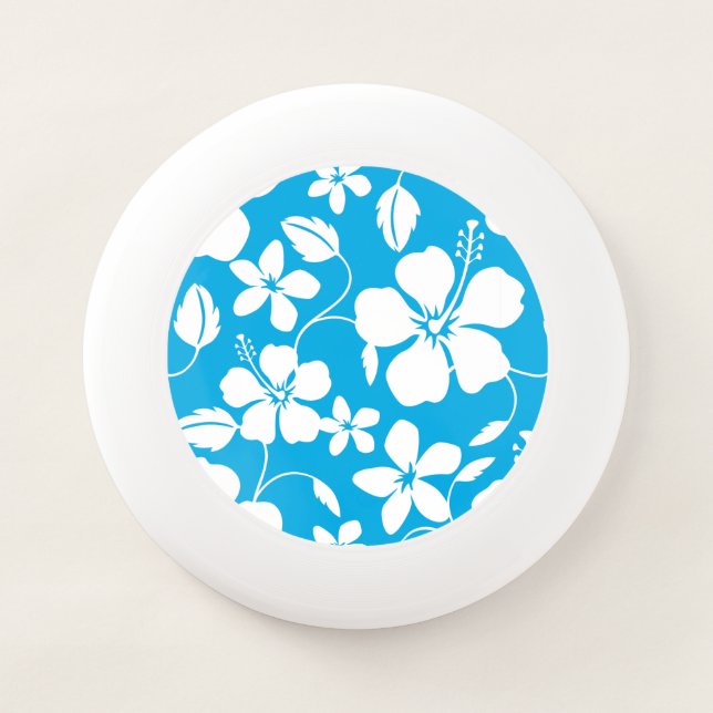 HAWAIIAN HULA (HIBISCUS) BLUE Wham-O FRISBEE (Front)