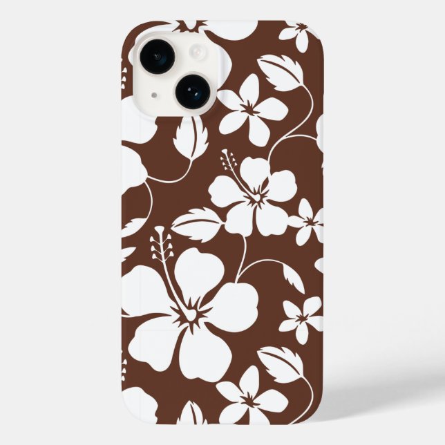 HAWAIIAN HULA (HIBISCUS) BROWN Case-Mate iPhone CASE (Back)
