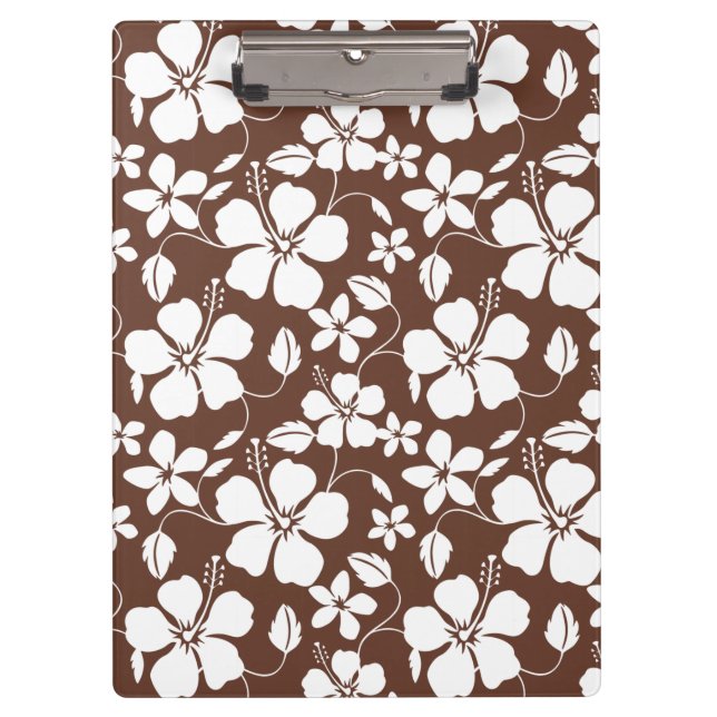 HAWAIIAN HULA (HIBISCUS) BROWN CLIPBOARD (Front)