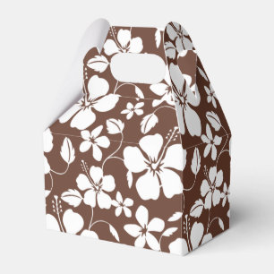 HAWAIIAN HULA (HIBISCUS) BROWN FAVOR BOX