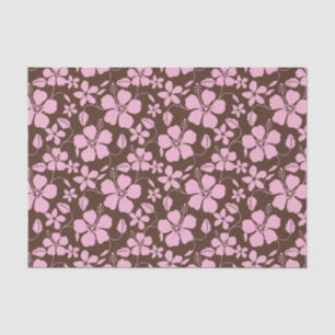 HAWAIIAN HULA (HIBISCUS) BROWN/PINK TISSUE PAPER