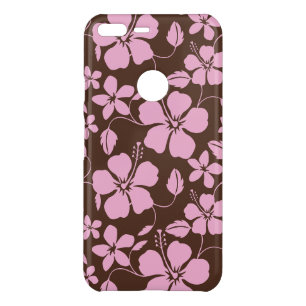 HAWAIIAN HULA (HIBISCUS) BROWN/PINK UNCOMMON GOOGLE PIXEL XL CASE