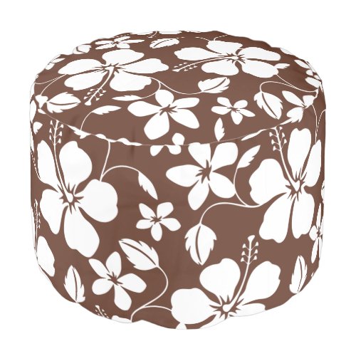 HAWAIIAN HULA HIBISCUS BROWN POUF