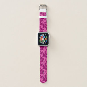 HAWAIIAN HULA (HIBISCUS) BURGUNDY WINE APPLE WATCH BAND
