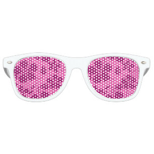 HAWAIIAN HULA (HIBISCUS) BURGUNDY WINE RETRO SUNGLASSES