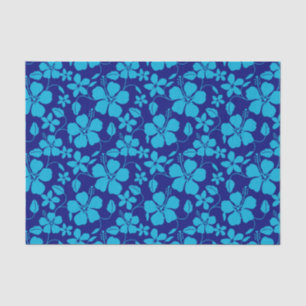 HAWAIIAN HULA (HIBISCUS) DARK/LIGHT BLUE TISSUE PAPER