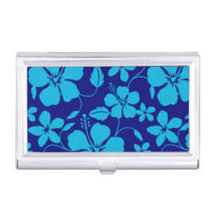 HAWAIIAN HULA (HIBISCUS) DARK/LIGHT BUSINESS CARD CASE