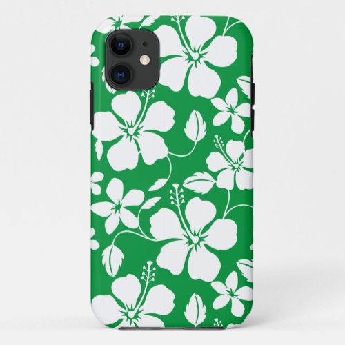 HAWAIIAN HULA HIBISCUS GREEN iPhone 11 CASE