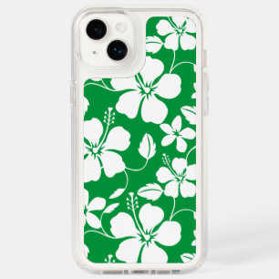 HAWAIIAN HULA (HIBISCUS) GREEN SPECK iPhone 14 PLUS CASE