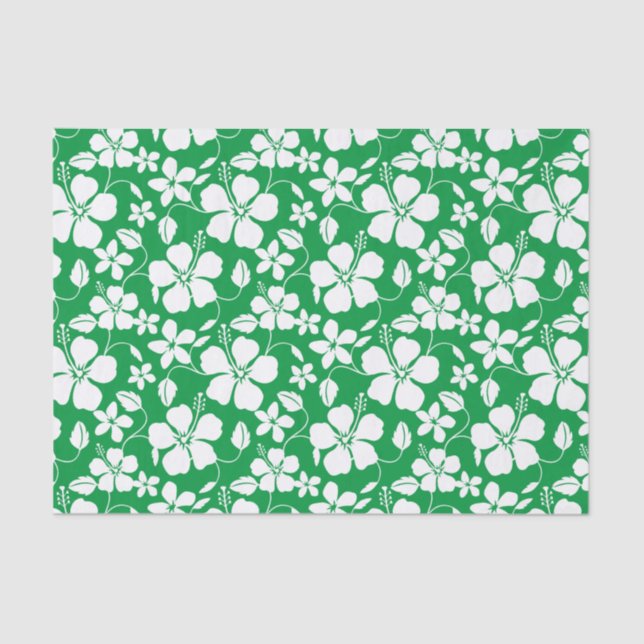 HAWAIIAN HULA (HIBISCUS) GREEN TISSUE PAPER (Front)