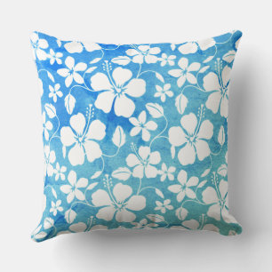 HAWAIIAN HULA (HIBISCUS) GREENLEAF THROW PILLOW