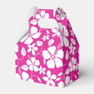 HAWAIIAN HULA (HIBISCUS) HOT PINK FAVOR BOX