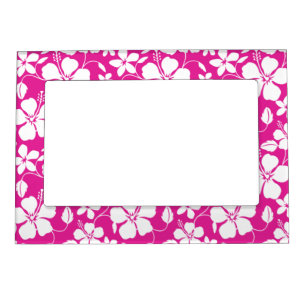 HAWAIIAN HULA (HIBISCUS) HOT PINK MAGNETIC FRAME