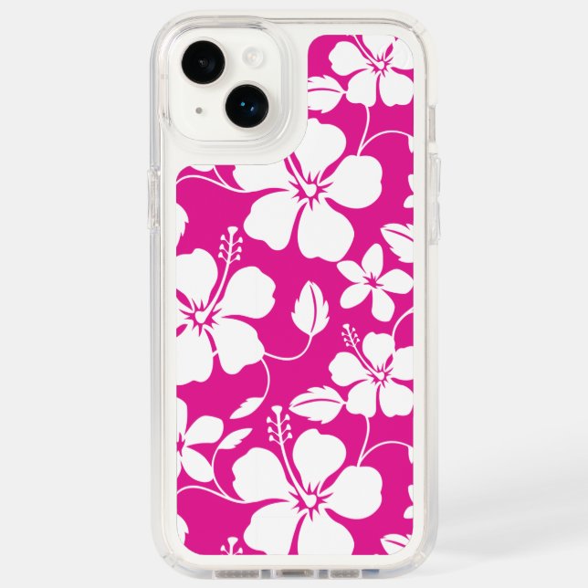 HAWAIIAN HULA (HIBISCUS) HOT PINK SPECK iPhone CASE (Front)