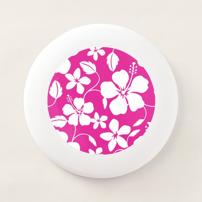 HAWAIIAN HULA (HIBISCUS) HOT PINK Wham-O FRISBEE (Front)
