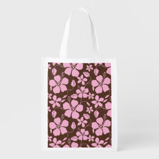 HAWAIIAN HULA (HIBISCUS) IN BROWN AND PINK GROCERY BAG