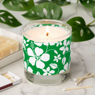 Hawaiian Hula (Hibiscus) in Green Scented Candle