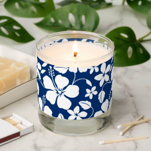 Hawaiian Hula (Hibiscus) in Navy Blue Scented Candle