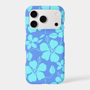 HAWAIIAN HULA (HIBISCUS) IN PERIWINKLE AND TEAL iPhone 17 PRO CASE