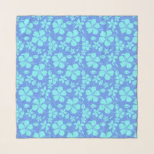 HAWAIIAN HULA (HIBISCUS) IN PERIWINKLE/TEAL