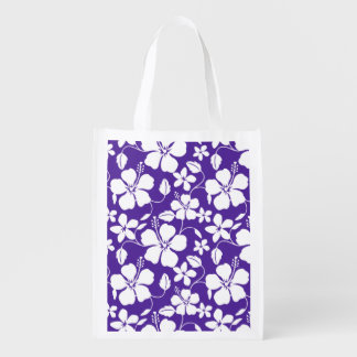 HAWAIIAN HULA (HIBISCUS) IN PURPLE GROCERY BAG