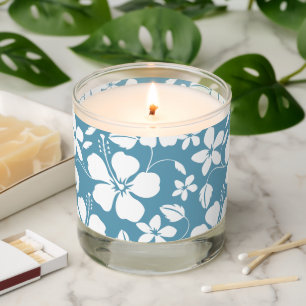 Hawaiian Hula (Hibiscus) in Slate Blue Scented Candle