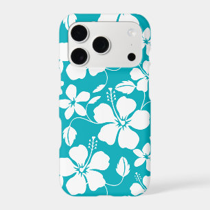 HAWAIIAN HULA (HIBISCUS) IN TEAL iPhone 17 PRO CASE