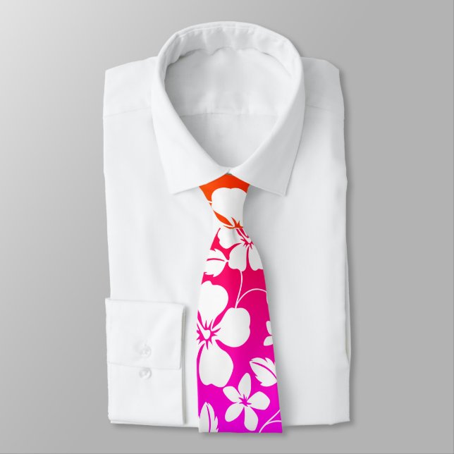 HAWAIIAN HULA (HIBISCUS) IPANEMA NECK TIE (Tied)