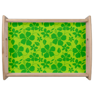 HAWAIIAN HULA (HIBISCUS) LEMON LIME SERVING TRAY