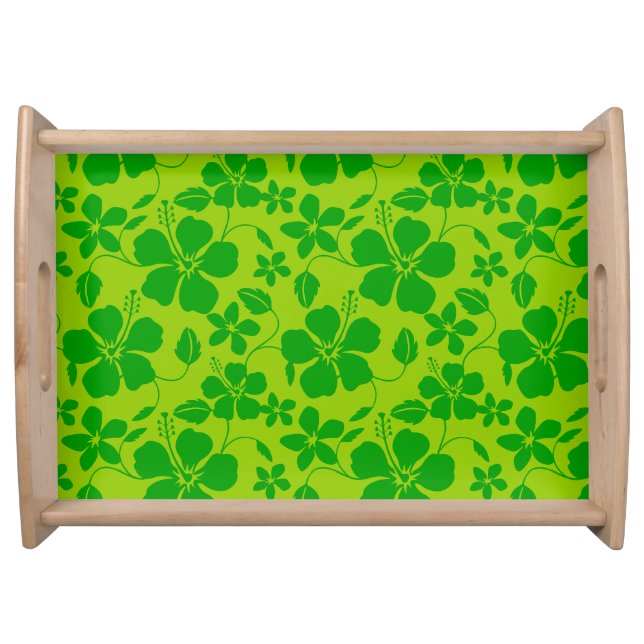 HAWAIIAN HULA (HIBISCUS) LEMON LIME SERVING TRAY (Front)
