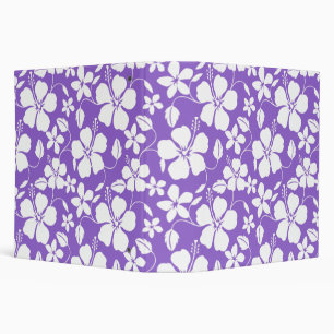 HAWAIIAN HULA (HIBISCUS) LIGHT PURPLE 3 RING BINDER