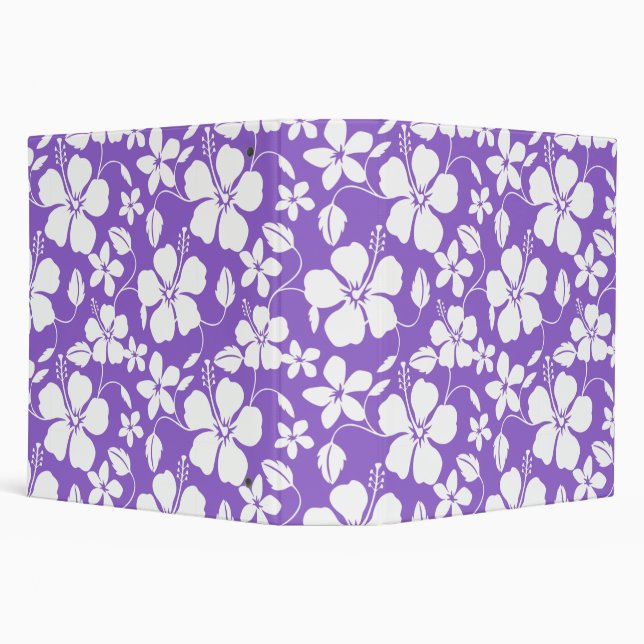 HAWAIIAN HULA (HIBISCUS) LIGHT PURPLE 3 RING BINDER (Background)