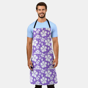 HAWAIIAN HULA (HIBISCUS) LIGHT PURPLE APRON