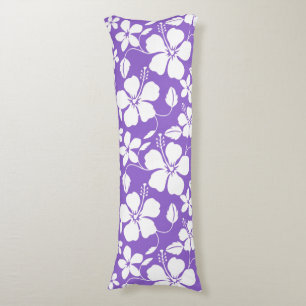 HAWAIIAN HULA (HIBISCUS) LIGHT PURPLE BODY PILLOW